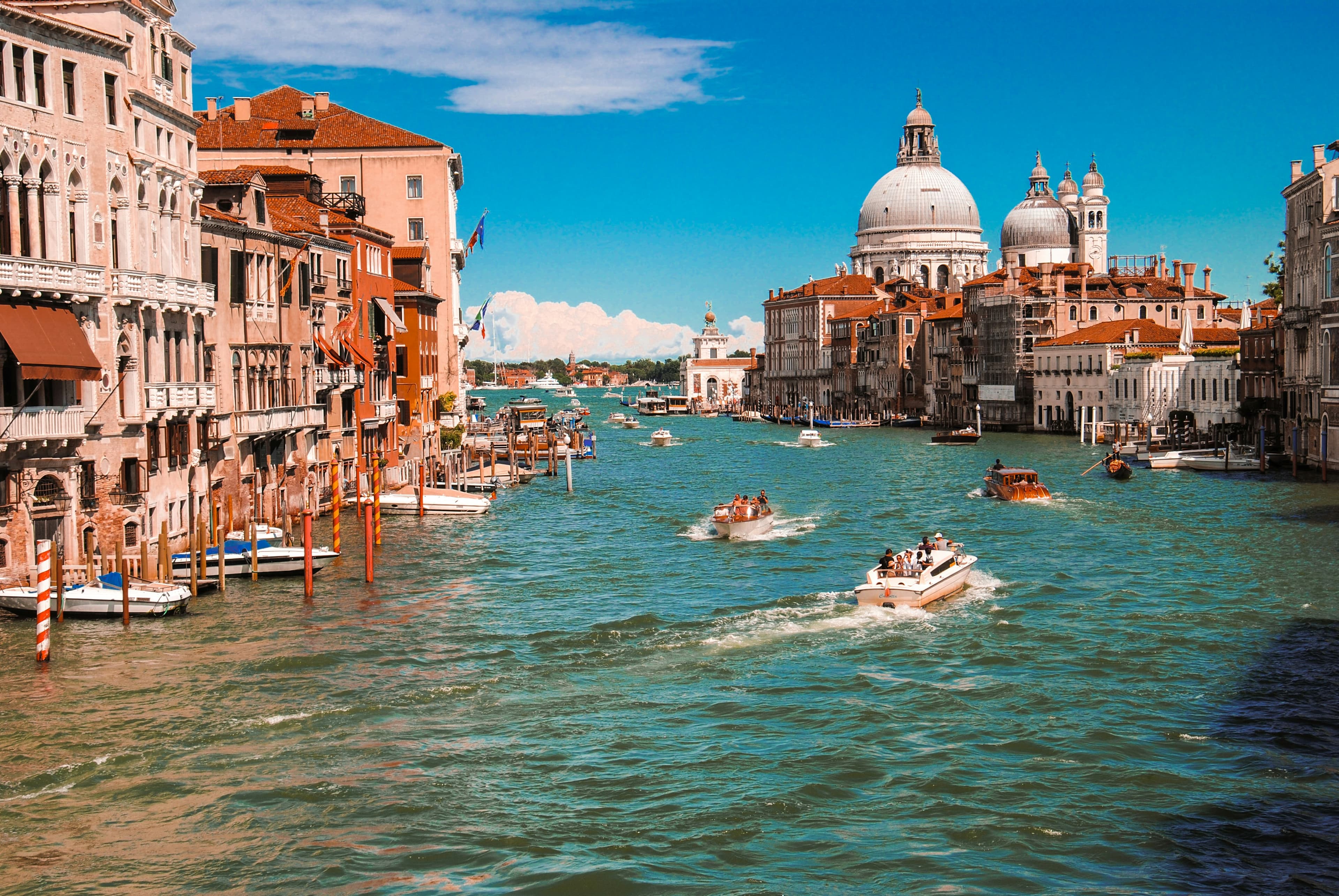 Venice canal cityscape in Italy