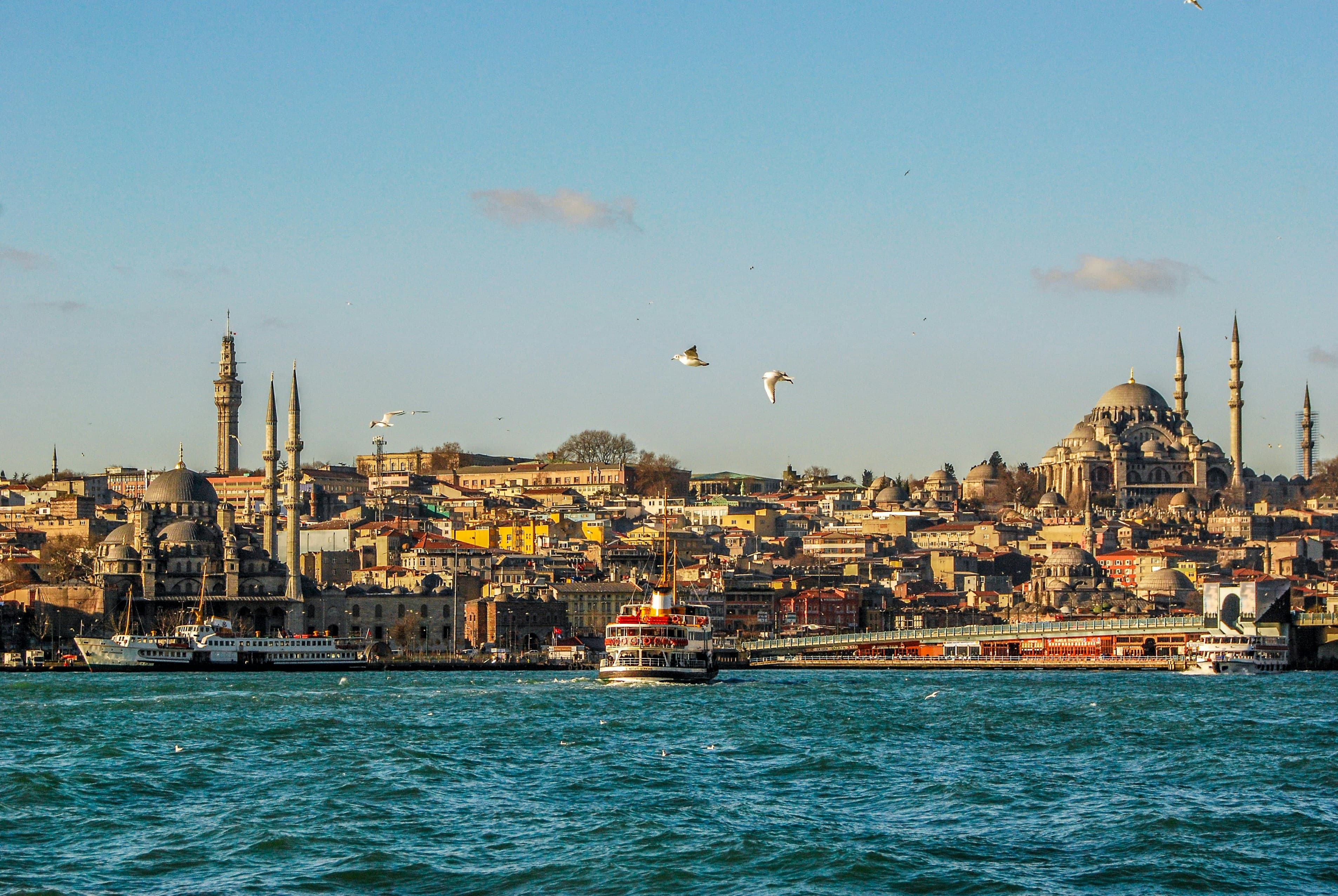 Istanbul skyline and waterfront in Turkey