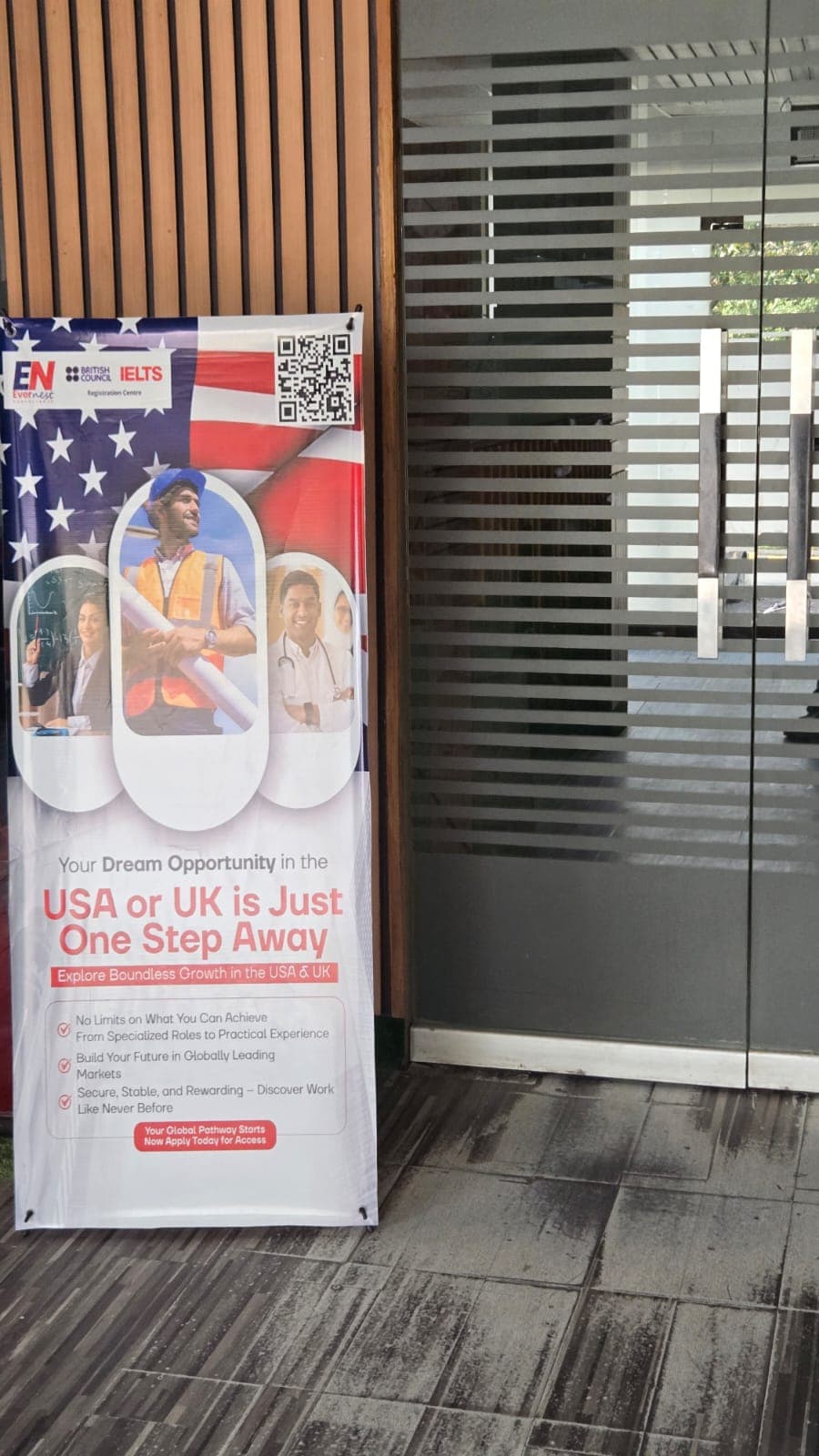 Promotional display inside Evernest Consultants Lahore office